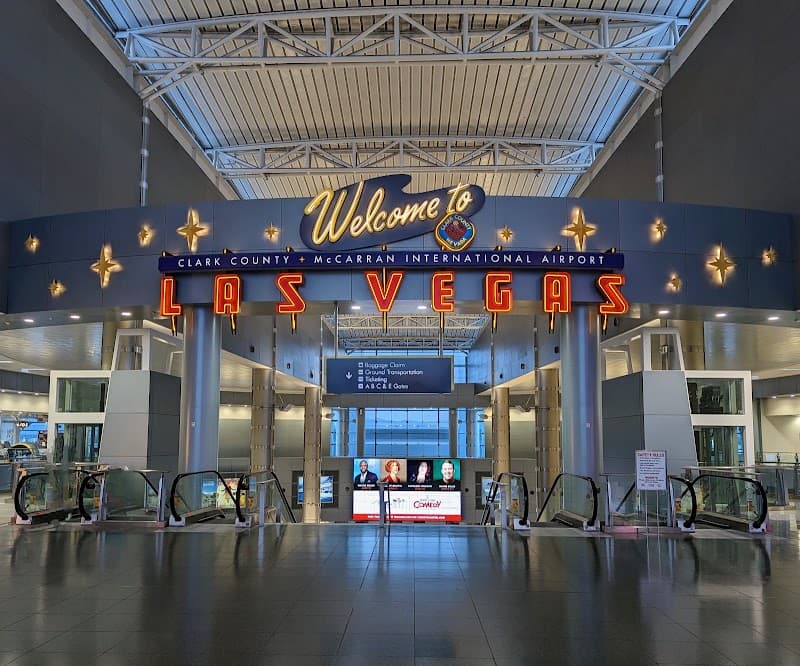 Harry Reid International Airport (LAS) in Las Vegas near Worre Studios