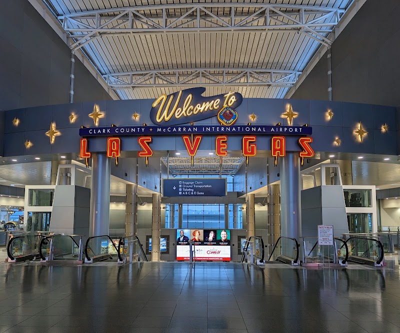 Harry Reid International Airport (LAS) in Las Vegas near Worre Studios